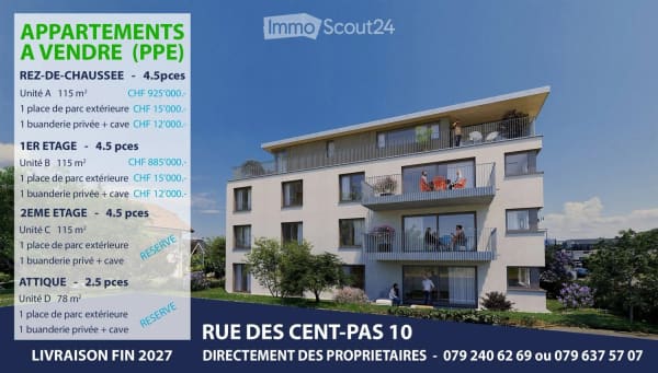 Immobilie in Colombier Ne - Appartement neuf de 4.5 pièces avec grand balcon à Colombier NE - Bild 0