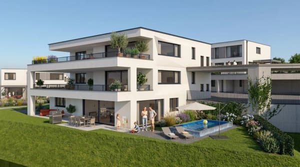 Immobilie in Niederdorf - 4.5-Zimmer-Neubauwohnungen mit Balkon oder Sitzplatz  in Niederdorf - Bild 1
