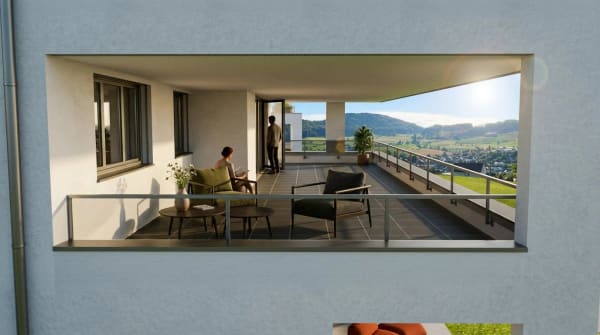 Immobilie in Niederdorf - 4.5-Zimmer-Neubauwohnungen mit Balkon oder Sitzplatz  in Niederdorf - Bild 7