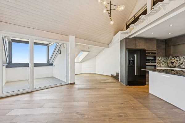 Immobilie in Mont-la-ville - Ã‰lÃ©gant appartement avec mezzanine et panorama exceptionnel sur le lac - Bild 1