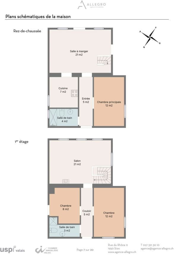 Immobilie in Grône - Grône, maison de 4.5 pièces de 151 m2 avec extérieures verdoyant et 2 places de parc - Bild 25