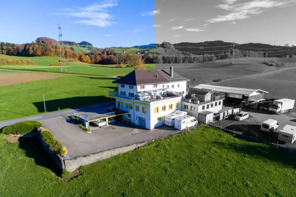 Immobilie in Alterswil Fr - Charmante Wohnhaushälfte mit Werkstatt und Alpenpanorama - Bild 1