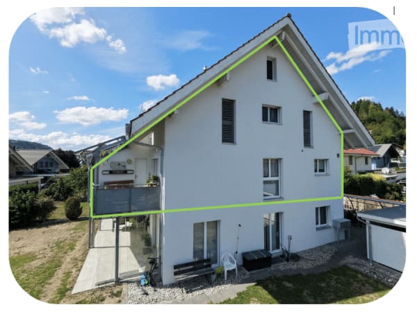 Immobilie in Rüegsauschachen - 4,5-Zimmer-Maisonette-Wohnung mit Galerie, Gartenanteil und Autounterstand – Rüegsauschachen - Bild 1