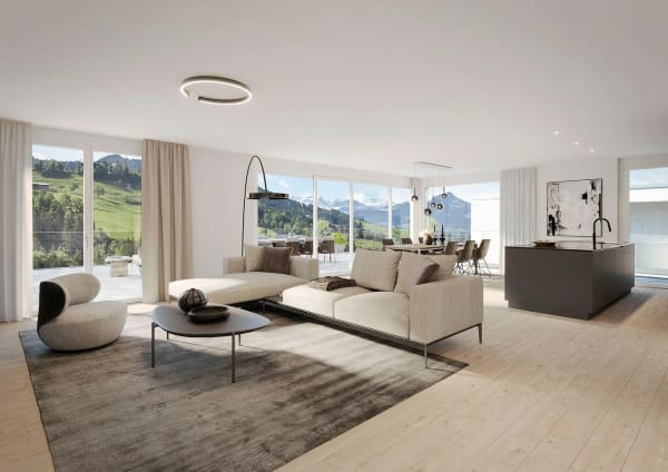 Immobilie in Sattel - Exklusive 5.5-Zimmer-Terrassenwohnung mit Bergblick in Sattel - Bild 0