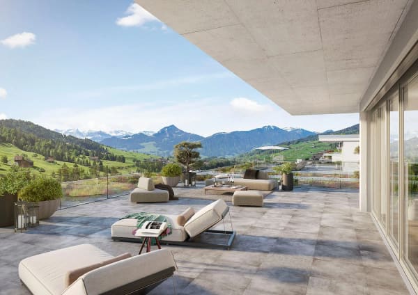 Immobilie in Sattel - Exklusive 5.5-Zimmer-Terrassenwohnung mit Bergblick in Sattel - Bild 8