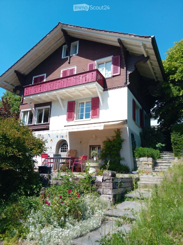 Immobilie in Worb - Charmantes Einfamilienhaus in sonniger und aussichtsreicher Lage in Worb - Bild 0
