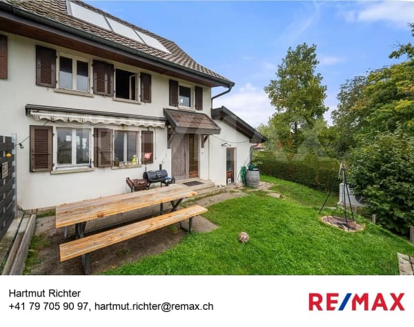 Immobilie in Villarimboud - DÃ©couvrez cette charmante maison mitoyenne avec vue imprenable sur les PrÃ©alpes ! - Bild 0