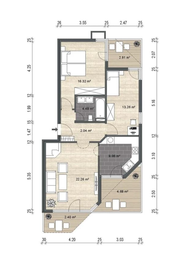 Immobilie in Sagogn - Sonnige 3.5-Zimmer-Erdgeschosswohnung in Sagogn - Bild 10