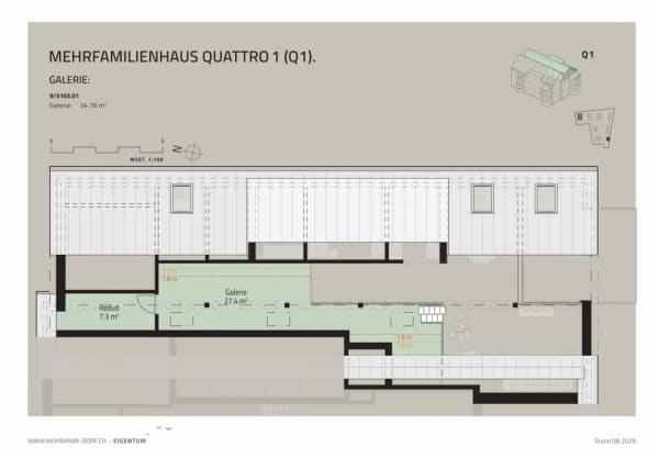 Immobilie in Benken Sg - WOHNPARK DORF - VERKAUFSSTART 2. ETAPPE - 4,5-Zimmerwohnung im Dachgeschoss - Bild 8