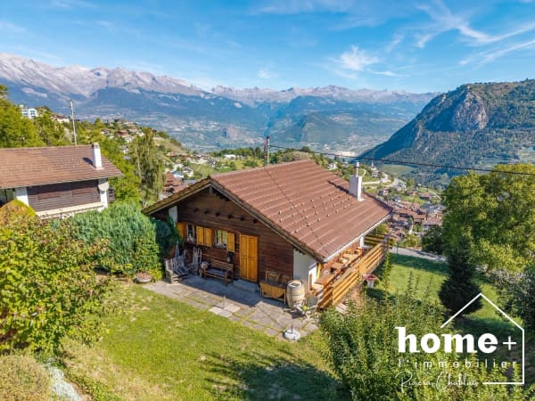Immobilie in Vex - Chalet individuel de 4,5 pièces avec panorama exceptionnel à 10 mn de Sion - Bild 0