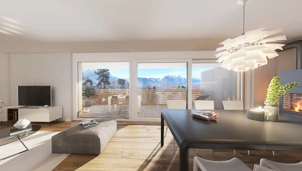 Immobilie in Gunten - Neubau 4.5 Zimmer-Wohnung 2. OG in Gunten - Bild 0