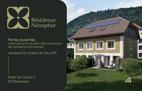 Immobilie in Boveresse - Villas contiguës 5.5 pièces - Résidence Nénuphar - PORTES OUVERTES - VENDREDI 2 OCTOBRE DE 15H00 À 19H00 - Bild 0