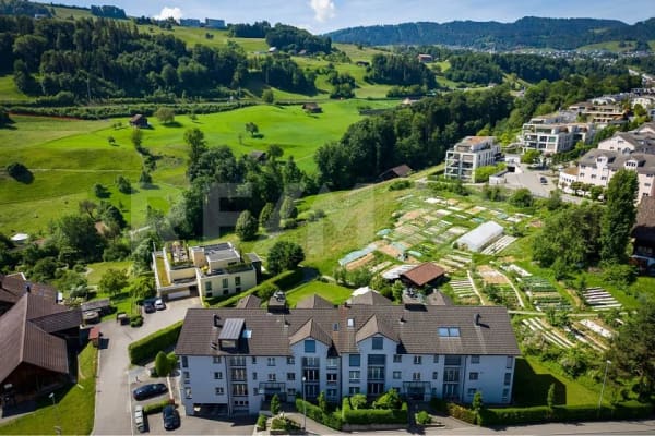 Immobilie in Wilen B. Wollerau - Modernes Wohnen eingebettet in die Natur / Frisch renovierte 4.5 Zimmerwohnung im EG / Im Baurecht - Bild 12