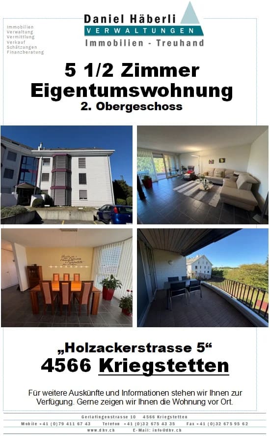 Immobilie in Kriegstetten - 5 1/2 Zimmerwohnung in top Zustand - Bild 0