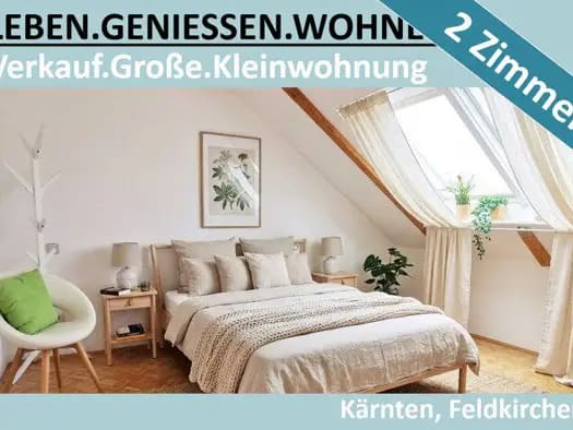 Immobilie in Feldkirchen in Kärnten - Wohnung zum Kauf - Feldkirchen in Kärnten - 130.000 € - 2 Zimmer, 52,8 m², 2. Geschoss - Bild 0