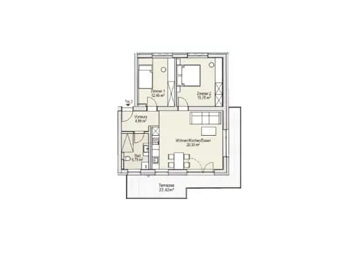 Immobilie in Aldrans - Wohnung zum Kauf - Erstbezug - Aldrans - 498.000 € - 3 Zimmer, 69,6 m² - Bild 2