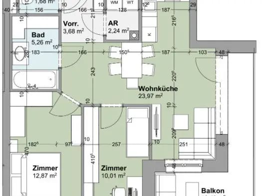 Immobilie in Traismauer - Wohnung zum Kauf - Traismauer - 189.000 € - 3 Zimmer, 60 m² - Bild 2
