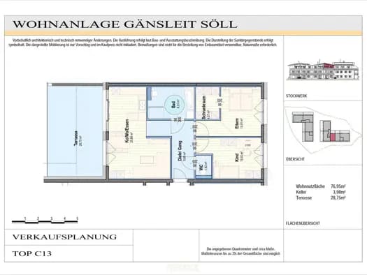 Immobilie in Söll - Wohnung zum Kauf - Erstbezug - Söll - 575.000 € - 3 Zimmer, 77 m², 2. Geschoss - Bild 2