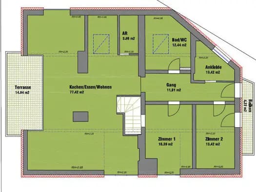 Immobilie in Breitenbach am Inn - Wohnung zum Kauf - Breitenbach am Inn - 520.000 € - 3 Zimmer, 130 m² - Bild 2