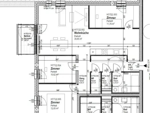 Immobilie in Ufer - Penthouse zum Kauf - Linz - 495.000 € - 4 Zimmer, 96,7 m², 3. Geschoss - Bild 2