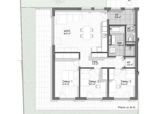 Immobilie in Wetzelsdorf - Wohnanlage zum Kauf - Graz - 370.000 € - 4 Zimmer, 91,4 m² - Bild 2