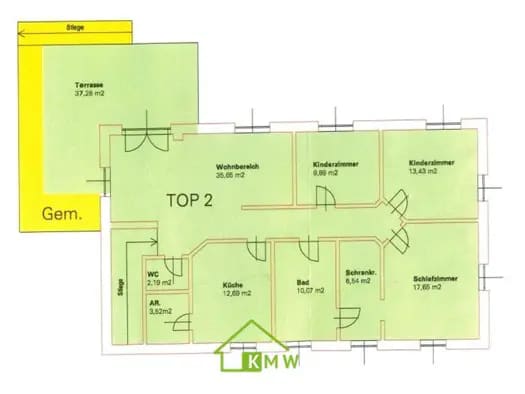 Immobilie in St. Margarethen an der Sierning - Wohnung zum Kauf - St. Margarethen an der Sierning - 149.000 € - 4 Zimmer, 120 m² - Bild 2
