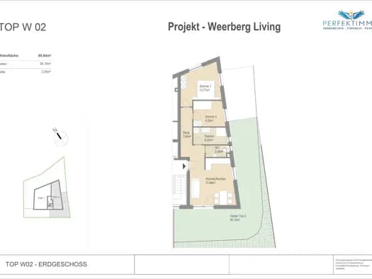 Immobilie in Weerberg - Wohnung zum Kauf - Weerberg - 335.400 € - 3 Zimmer, 59,9 m², EG - Bild 2