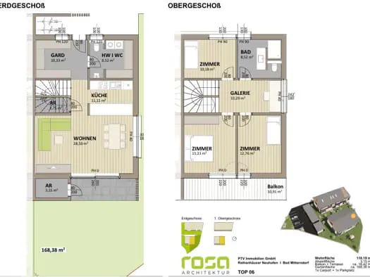 Immobilie in Bad Mitterndorf - Reihenmittelhaus zum Kauf - Erstbezug - Bad Mitterndorf - 472.124 € - 4 Zimmer, 118,2 m² - Bild 0