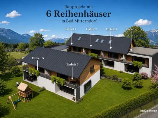Immobilie in Bad Mitterndorf - Reihenmittelhaus zum Kauf - Erstbezug - Bad Mitterndorf - 583.045 € - 5 Zimmer, 134,2 m² - Bild 0