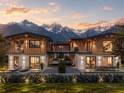 Immobilie in Hollersbach im Pinzgau - Reihenmittelhaus zum Kauf - Erstbezug - Hollersbach im Pinzgau - 895.000 € - 6 Zimmer, 154,6 m² - Bild 1