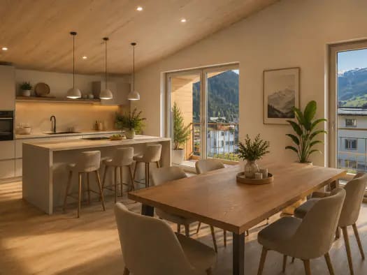 Immobilie in Hollersbach im Pinzgau - Terrassenwohnung zum Kauf - Erstbezug - Hollersbach im Pinzgau - 496.800 € - 3 Zimmer, 69 m², 1. Geschoss - Bild 1