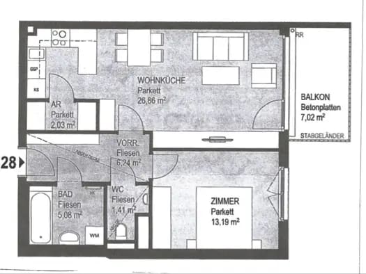 Immobilie in Simmering - Wohnung zum Kauf - Simmering - 280.000 € - 2 Zimmer, 55 m², 2. Geschoss - Bild 2