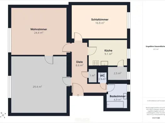 Immobilie in Sankt Georgen am Leithagebirge - Wohnung zum Kauf - Eisenstadt - 169.000 € - 3 Zimmer, 100 m², EG - Bild 2