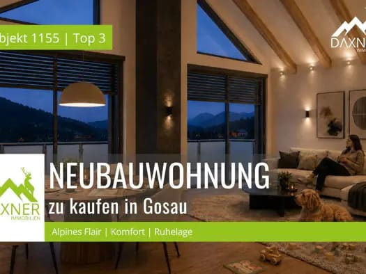 Immobilie in Gosau - Wohnung zum Kauf - Erstbezug - Gosau - 566.670 € - 3 Zimmer, 72,7 m² - Bild 0