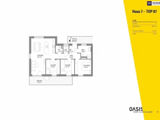 Immobilie in Kalsdorf bei Graz - Wohnung zum Kauf - Erstbezug - Kalsdorf bei Graz - 345.000 € - 4 Zimmer, 87 m², 2. Geschoss - Bild 2