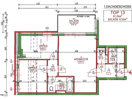 Immobilie in Simmering - Wohnung zum Kauf - Erstbezug - Simmering - 359.100 € - 3 Zimmer, 61,3 m², 3. Geschoss - Bild 0