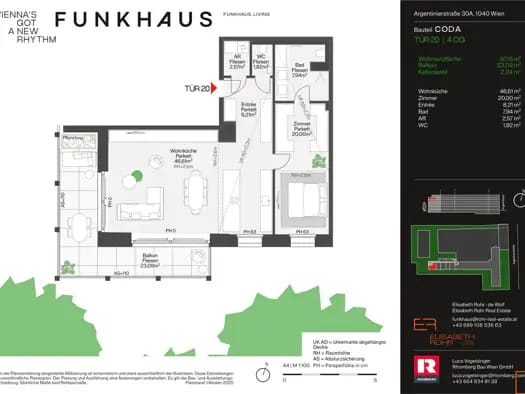 Immobilie in Wieden - Wohnung zum Kauf - Erstbezug - Wieden - 1.390.000 € - 2 Zimmer, 87,2 m², 4. Geschoss - Bild 2
