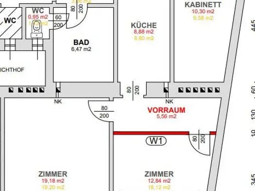 Immobilie in Meidling - Wohnung zum Kauf - Meidling - 248.900 € - 3,5 Zimmer, 66,8 m², 3. Geschoss - Bild 2