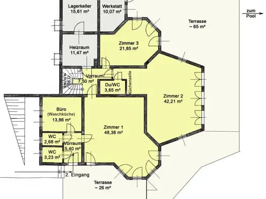 Immobilie in Eichgraben - Einfamilienhaus zum Kauf - Eichgraben - 1.280.000 € - 8 Zimmer, 395 m², 1.547 m² Grundstück - Bild 2