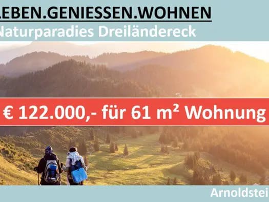 Immobilie in Arnoldstein - Wohnung zum Kauf - Arnoldstein - 122.000 € - 3 Zimmer, 61,3 m², 1. Geschoss, frei ab sofort - Bild 0