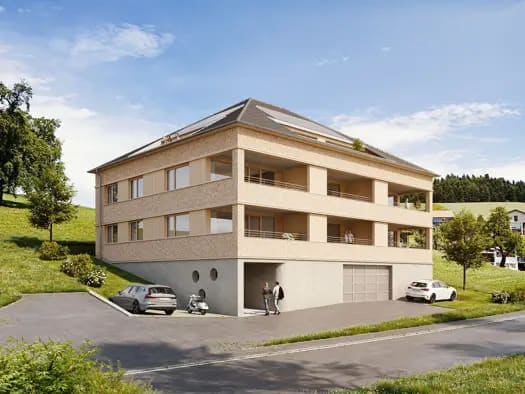 Immobilie in Langenegg - Terrassenwohnung zum Kauf - Erstbezug - Langenegg - 597.000 € - 4 Zimmer, 87,7 m², EG - Bild 0