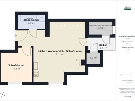 Immobilie in Reichenau - Wohnung zum Kauf - Reichenau - 299.000 € - 2 Zimmer, 46,2 m² - Bild 2