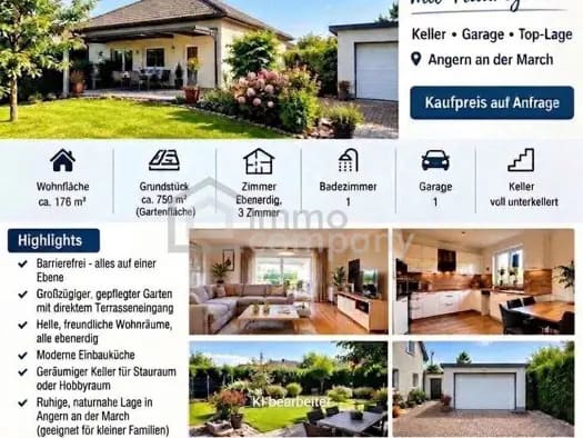 Immobilie in Angern an der March - Einfamilienhaus zum Kauf - Angern an der March - 420.000 € - 3 Zimmer, 176 m², 750 m² Grundstück - Bild 0