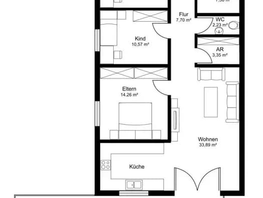 Immobilie in Oberalm - Wohnung zum Kauf - Oberalm - 595.000 € - 4 Zimmer, 90 m², EG - Bild 2