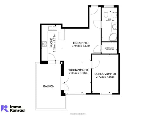 Immobilie in Weer - Wohnung zum Kauf - Weer - 385.000 € - 53,3 m² - Bild 2