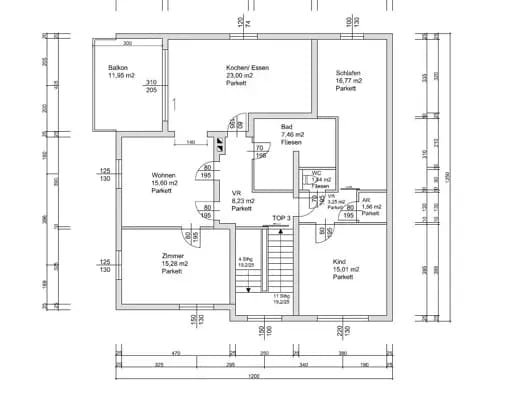 Immobilie in Neuhofen an der Krems - Wohnung zum Kauf - Neuhofen an der Krems - 369.000 € - 5 Zimmer, 107,6 m², 1. Geschoss - Bild 2