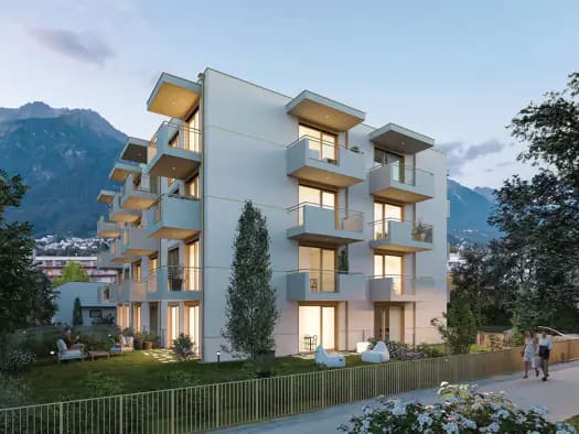 Immobilie in Hötting - Terrassenwohnung zum Kauf - Erstbezug - Innsbruck - 304.900 € - 2 Zimmer, 47,5 m², 3. Geschoss - Bild 0