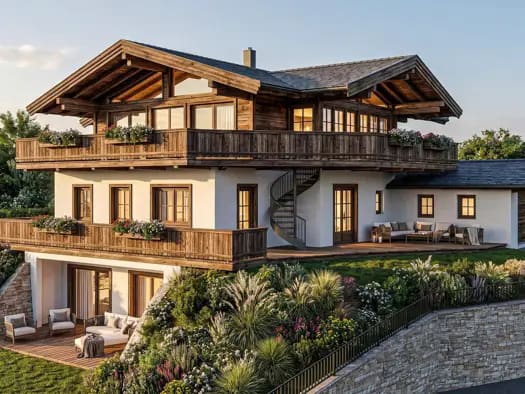 Immobilie in Aurach bei Kitzbühel - Haus zum Kauf - Erstbezug - Aurach bei Kitzbühel - 5.975.000 € - 407 m², 721 m² Grundstück - Bild 1