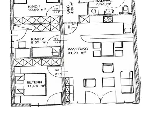 Immobilie in Weiler - Wohnung zum Kauf - Weiler - 375.000 € - 4 Zimmer, 89 m², 1. Geschoss - Bild 2
