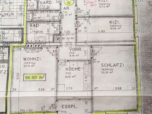 Immobilie in Pottendorf - Wohnung zum Kauf - Pottendorf - 189.000 € - 4 Zimmer, 96,9 m², 3. Geschoss - Bild 2